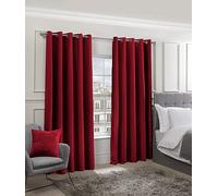 Emma Barclay Rideaux à œillets, Polyester, Rouge, W 46" x L 54" (2 Panels)