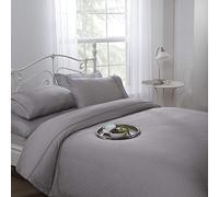 Emma Barclay Ritz Parure de lit Simple 100% Coton Argenté