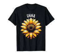 Emma Beau Motif Tournesol pour Fille Nom Emma T-Shirt