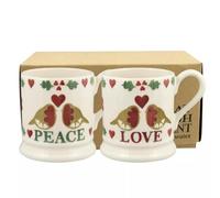 Emma Bridgewater Christmas Joy Lot de 2 tasses 1/2 pinte dans une boîte