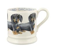 Emma Bridgewater Mug Ceramique 300ml - Grande Tasse Personnalisée, Idée Cadeau pour Homme et Femme, Mug Collegue de Travail, Mug Original Peint à la main pour Café, Thé, Cappuccino - Chien Teckel