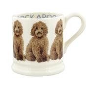 Emma Bridgewater Mug Ceramique 300ml - Grande Tasse Personnalisée, Idée Cadeau pour Homme et Femme, Mug Collegue de Travail, Mug Original Peint à la main pour Café, Thé, Cappuccino - Caniche Croisé