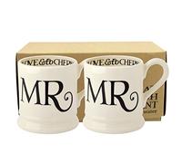 Emma Bridgewater Lot de 2 Tasses en faïence Noir