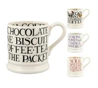 Emma Bridgewater Mug Ceramique 300ml - Grande Tasse Personnalisée, Idée Cadeau pour Homme et Femme, Mug Collegue de Travail, Mug Original Peint à la main pour Café, Thé, Cappuccino - Thé & Café, Noir