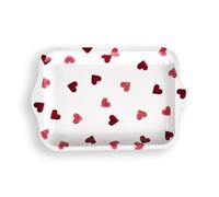 Emma Bridgewater Petit plateau en étain Motif cœurs Rose 240 x 159 x 15 mm