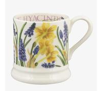 Emma Bridgewater Mug Ceramique 300ml - Grande Tasse Personnalisée, Idée Cadeau pour Homme et Femme, Mug Collegue de Travail, Mug Original Peint à la main pour Café, Thé, Cappuccino - Narcisse Jacinthe
