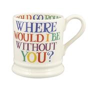 Emma Bridgewater Tazza Grande 1/2 Pinta 300ml, Tazze Colazione Particolari, Mugs per Caffè/Cappuccino/Tè, Tazzine Simpatiche Caffe, Mug Regalo Ideale, Design Originale Testo Arcobaleno