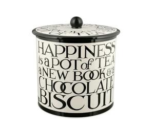 Emma Bridgewater Tonneau à biscuits pour toast et marmelade | Boîte de rangement décorative avec typographie noire et blanche | Garde les biscuits frais et élégants