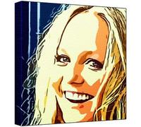 Emma Bunton Pop Art Impression sur toile Multicolore 30 x 30 x 2,5 cm