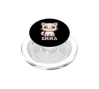 Emma Cute Kitty Cat Design pour Fille Nom Emma PopSockets PopGrip pour MagSafe