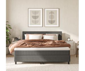 Emma Ensemble Confort Hôtelier 140x200 - Gris clair - Lit et Matelas à ressorts Premium - Livraison et retour gratuits - Facile à monter