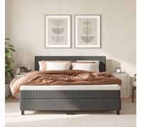 Emma Ensemble Confort Hôtelier 160x200 - Gris foncé - Lit et Matelas à ressorts Premium - Livraison et retour gratuits - Facile à monter