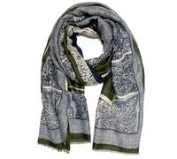 Emma & Giovanni - Echarpe Légère Imprimée en Mélange de Coton - Femme (*Kaki)