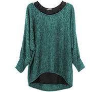 Emma & Giovanni - Pull à Manche Longue (2 pièces) - Femme (Vert, M-L)