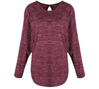 Emma & Giovanni - Pull Fin avec Dos Ouvert, Style Chauve Souris - Femme (Bordeaux, M-L)