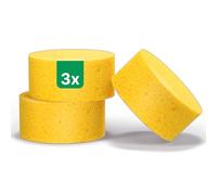 Emma Grün Éponges à Polir pour l'Entretien du Bois et du Cuir sans Rayer, Éponge d'entretien en Mousse, Set de 3 pour Cire pour Meubles Incolore & Lotion pour Cuir, Éponge à Nettoyer Ronde