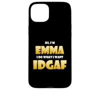 Emma Joke IDGAF Meme Funny Halloween Girl Costume for Emmas Coque pour iPhone 15 Plus