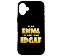 Emma Joke IDGAF Meme Funny Halloween Girl Costume for Emmas Coque pour iPhone 16 Plus