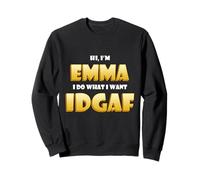 Emma Joke IDGAF Meme Funny Halloween Girl Costume for Emmas Sweatshirt