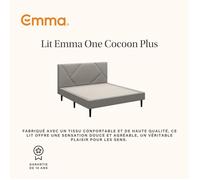Emma Lit Emma One Cocoon Plus 180x200 cm | Tête de lit avec rangement | Confort et praticité | Design| Tissu de haute qualité