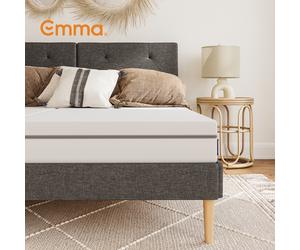 Emma Matelas Emma One Ferme 90 x 190 cm | Mousse à mémoire de forme confort optimal | Système de soutien multicouche 7 zones | Housse thermorégulatrice
