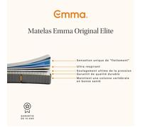 EMMA | Matelas Elite Zero Gravity 90x200 cm | Allègement de la pression | Adaptation Instantanée | Sommeil Luxe Réparateur | 27cm