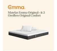 EMMA | Matelas Original+ 160x200 | 2 Oreillers Emma Original Confort 60x60
