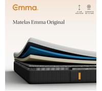 Emma Matelas Original |Mousse à mémoire de Forme et Ressorts ensachés | 160x200 cm | Hauteur 25cm | Fermeté équilibrée | Soutien à 5 Zones | Ergonomique | Ultra-Respirant | Housse Lavable