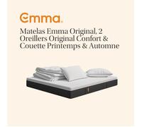 EMMA Matelas Original 200x200 + 2 Oreillers Emma Original Confort 50x70 + Couette Printemps & Automne Emma 240x220