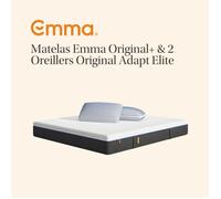 EMMA Matelas Original+ 200x200 + 2 Oreillers Emma Original Confort Elite 40x70
