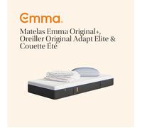 Pack Matelas Original+ 90x200 Mousse mémoire de forme 25cm - Oreiller Original Confort Elite 40x70 - Couette Eté 140x200