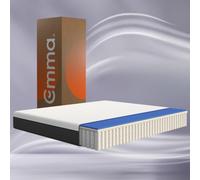 Emma Matelas Original Plus | Hybride II | Mousse à mémoire de Forme et Ressorts ensachés | 140x200 cm | Hauteur 25cm | Moyen-Ferme (H7) | Soutien à 7 Zones | Ergonomique | Ultra-Respirant | Air +