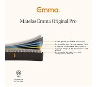 EMMA | Matelas Original Pro 140x200 | Confort Premium Ressorts + Mémoire de Forme | 7 Zones 7 Couches | Thermo-régulant | 27cm
