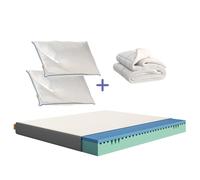Emma Pack Confort 180x200 Matelas Mousse Hrx® Sommeil Réparateur Housse Thermorégulatrice Oreiller + Couette Nuage Respirants