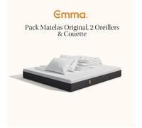 EMMA | Pack Matelas Emma Original 200x200 + 2 Oreillers Emma Original Confort + Couette Printemps & Automne Emma