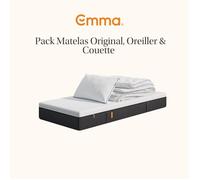 Pack Matelas Original+ 90x200 + Oreiller Emma Original Confort + Couette Eté Emma | Mémoire de Forme + Ressorts