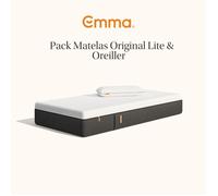 EMMA | Matelas Pack Original II 90x190 cm + Oreiller Original | Ressorts + Mousse à Mémoire de Forme | Confort Optimal | 5 Couches