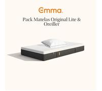 EMMA Pack Matelas Emma Original Lite+ 90x190 + Oreiller Emma Original Confort Elite 70x40