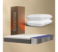 Emma Pack Matelas Hybrid II + 2 Premium Oreiller à Mémoire de Forme | 140x190 cm | 25 cm | Soutien 7 Zones | Mousse à Mémoire et Ressorts Ensachés | Ultra-Respirant | Oreiller Ajustable 40x70 cm