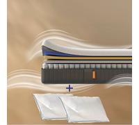 EMMA Pack Matelas Hybride II Plus 140x190 + Oreiller Nuage Mémoire de Forme + Ressorts Housse Plus Respirante Dos Apaisé