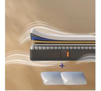 EMMA | Pack Matelas Hybride II Plus 140x200 + 2 Oreillers Nuage Elite 70x40 | Mémoire de Forme + Ressorts | Housse Plus Respirante