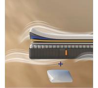 EMMA Pack Matelas Hybride II Plus 90x200 + Oreiller Nuage Elite 70x40 Mémoire de Forme + Ressorts Housse Plus Respirante
