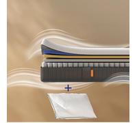 EMMA | Pack Matelas Hybride II Plus 90x200 + Oreiller Nuage | Mémoire de Forme + Ressorts | Housse Plus Respirante | Dos Apaisé