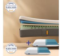 Emma Pack Matelas Original 160x190 Cm + 2 Oreillers Technologie Mémoire De Forme Corps Détendu
