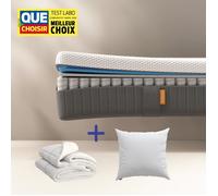 EMMA | Pack Matelas Original II 80x200 + Couette + Oreiller Nuage Essentiel | Ressorts + Mousse à Mémoire de Forme | 5 Couches