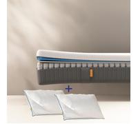 EMMA | Pack Matelas Original II Plus 140x190 + 2 Oreillers Nuage | Ressorts + Mémoire de Forme | Housse Plus Respirante