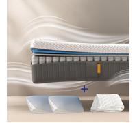 EMMA | Pack Matelas Original II Plus 140x190 + Oreiller Nuage Elite + Couette | Ressorts + Mémoire de Forme | Housse Plus