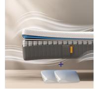 EMMA | Pack Matelas Original II Plus 140x200 + Oreiller Nuage Elite 70x40 | Ressorts + Mémoire de Forme | Housse Plus Respirante