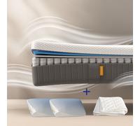 EMMA Pack Matelas Original II Plus 180x200 + Oreiller Nuage Elite + Couette Ressorts + Mémoire de Forme Housse Plus Respirante