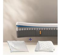 EMMA Pack Matelas Original II Plus 80x200 + Oreiller Nuage + Couette Légère Ressorts + Mémoire de Forme Housse Plus Respirante